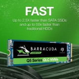 Solid State Drive (SSD) Seagate, BarraCuda Q5, 2TB, NVMe, PCI Express 3.0, x4, M.2, 2280, ZP2000CV3A001, Laptop/Desktop