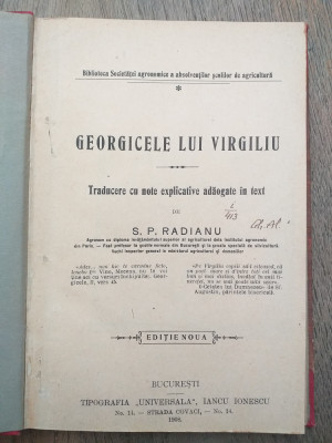 GEORGICELE LUI VIRGILIU- S.P.RADIANU, 1908 foto
