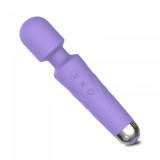 Vibrator Masaj Kendi, 20 Moduri Vibratii, 9 Intensitati Viteza, Functie Memorare si Resetare, Silicon, USB, Lila, Guilty Toys