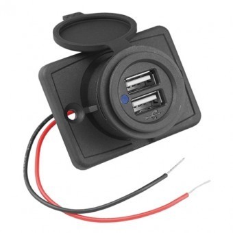 PRIZA AUTO 12V/24V 2X USB 5V/2.4A foto