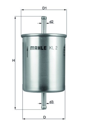 MAHLE KL 2 filtru combustibil foto