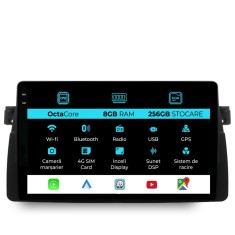 Navigatie Dedicata BMW Seria3 E46 (1997-2005), 9Inch, 8Gb Ram, 256Gb Stocare, Carplay