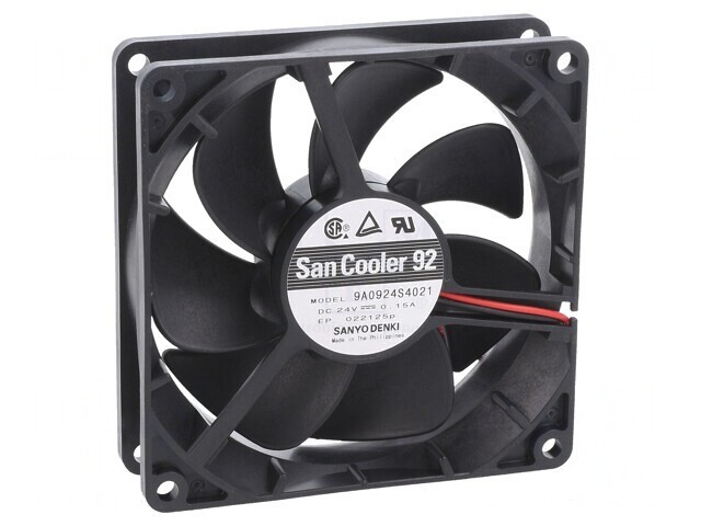 Ventilator axial 24V DC 92mm 39dBA