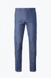 Pantaloni costum barbati cu buzunare oblice si cusaturi contraste bleumarin