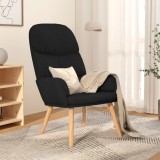VidaXL Scaun de relaxare, negru, material textil