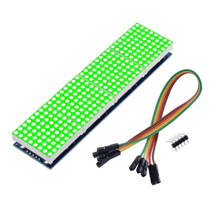 Modul matrice 8x8 LED-uri driver MAX7219 4in1 (VERDE) Arduino + 5 fire