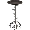 Decoratiune gradina, MagicHome, hranitor pentru pasari cu suport, metalic, 27x56 cm, Magic Home