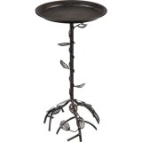 Decoratiune gradina, MagicHome, hranitor pentru pasari cu suport, metalic, 27x56 cm, Magic Home