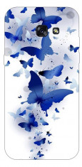 Husa Silicon Soft Upzz Print Samsung A5 2017 Model Blue Butterflies foto