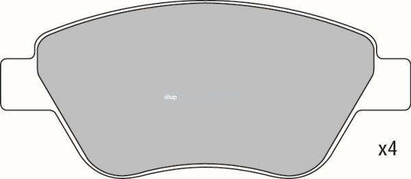 Set placute frana,frana disc FIAT IDEA (350) (2003 - 2016) KRIEGER 0950006353