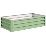 Outsunny Pat &icirc;nălțat jardiniere, rezistent la intemperii, fund deschis, oțel galvanizat, 120 cm x 60 cm x 30,5 cm, Verde | Aosom Romania