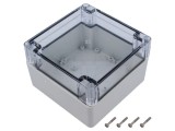 Carcasă Universală 120x120x75mm cu Bucșă din Alamă ABS-PC