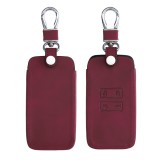 Husa Cheie Auto pentru Renault / Dacia - 4 Butoane - Keyless Go, Piele nabuc, Rosu, 48564.20, Kwmobile