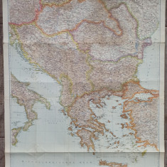 Harta Europei de Sud-Est// tiparita la Viena, 1941