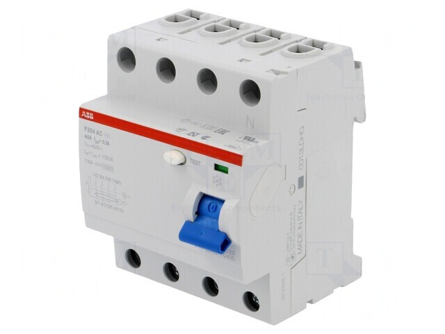 &Icirc;ntrerupător diferenţial 40A 100mA 4P 400V