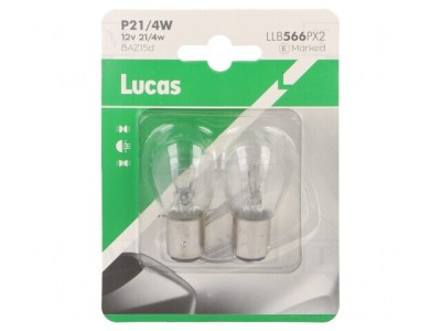 Lămpi auto BAZ15D 12V 21/4W transparent x2 foto