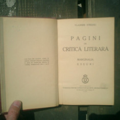 Pagini de critica literara - Vladimir Streinu