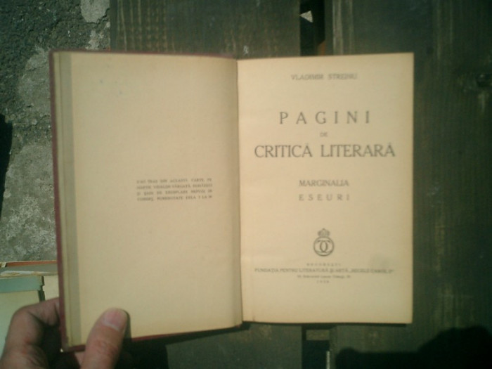 Pagini de critica literara - Vladimir Streinu