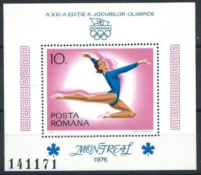 C1940 - Romania 1976 - Sport bloc neuzat,perfecta stare foto