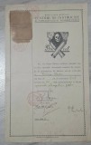 Brevet pt insigna regimentala Gaze de Lupta / Apararea Pasiva 1934 Cluj