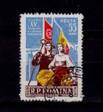 RO 1959 , LP 476 ,&quot;A XV-a aniv. eliberare&quot;-serie stampilata, Stampilat