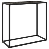 Masa consola, negru, 80x35x75 cm, sticla securizata