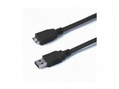 Cablu USB 3.0 MediaRange A plug/Micro USB 3 1m Negru foto