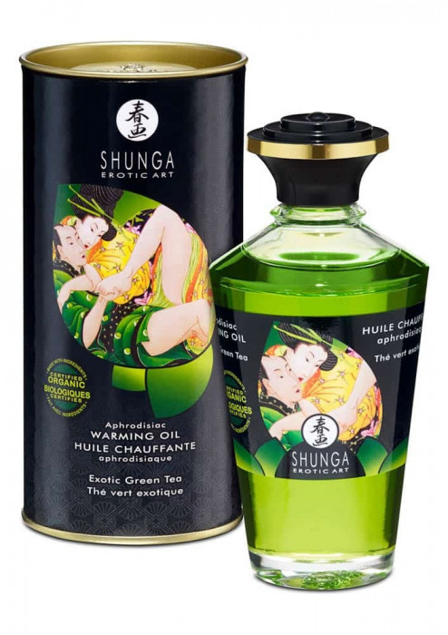 Ulei Afrodisiac Cu Efect De Caldura Exotic Green Tea, 100 ml