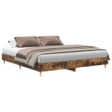 Cumpara ieftin Cadru pat fara saltea stejar fumuriu 180x200cm lemn prelucrat