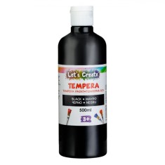 Vopsea Tempera, Let&amp;#039;s Create, 500ml, Culoare Negru, Capacitate 500ml foto