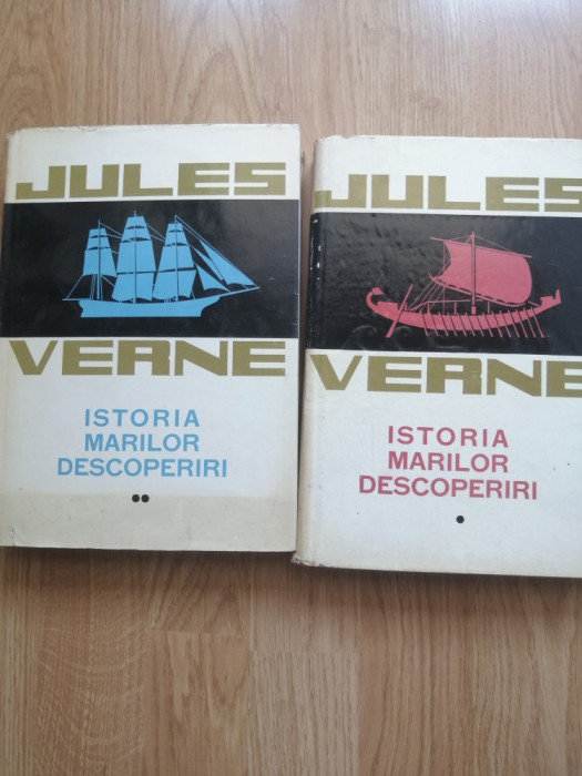 Jules Verne - Istoria marilor descoperiri (2 volume) - Ed. Stiintifica, 1963