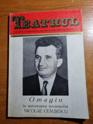 revista teatrul ianuarie 1978-ceausescu a implinit 60 de ani,radu beligan foto