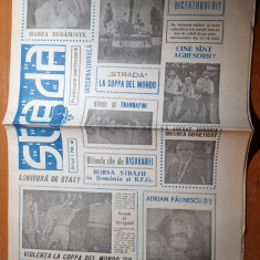 ziarul strada anul 1,nr. 9 din 1990-cupa mondiala din italia