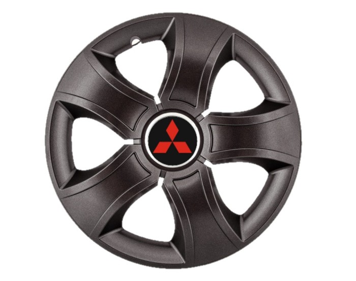 Set 4 capace roti Bis Negru R14 pentru gama auto MitsuBis Negru
