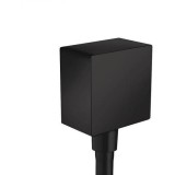 Cot iesire dus cu protectie antireflux, negru mat, Hansgrohe Fixfit Square