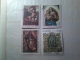 4 Timbre Ecuador 1967 - Pictura Religioasa , stampilate