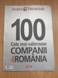 Ziarul Financiar - Top 100 cele mai valoroase companii din Romania - Ioana David