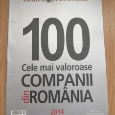 Ziarul Financiar - Top 100 cele mai valoroase companii din Romania - Ioana David