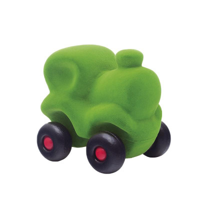 Jucarie cauciuc natural Trenuletul Choo-Choo, verde, 10 cm, Rubbabu EduKinder World foto