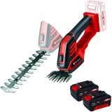 Einhell GE-CG 18/100 Li PXC + Twinpack - Masina de tuns gard viu 20 cm + Set 2 acumulatori Li-Ion 18 V 4 Ah