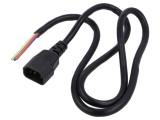 Cablu AKYGA 3x1mm IEC C14 tată PVC 1m 10A 250V Negru