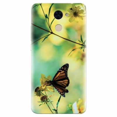 Husa silicon pentru Huawei Enjoy 7 Plus, Butterfly foto