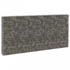 vidaXL Perete gabion cu capace, 300 x 30 x 150 cm, oțel galvanizat