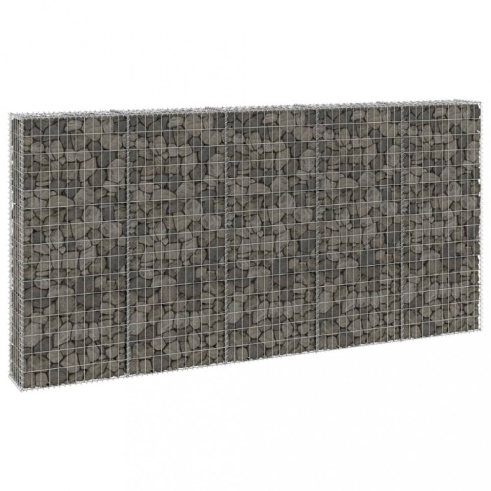 Perete gabion cu capace, 300 x 30 x 150 cm, otel galvanizat GartenMobel Dekor