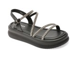 Sandale GRYXX negre, F503, din piele ecologica