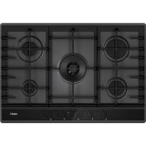 Plita incorporabila HAIER HAHG7W5TEB, gaz, 75 cm, 5 arzatoare, aprindere electrica, grilaj fonta, neagra