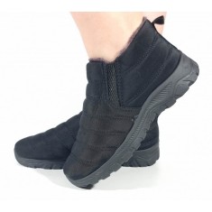 Ghete de fas negre impermeabile si imblanite model 108061
