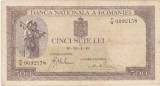 Bancnotă Rom&acirc;nia 500 lei 1940 BNR &ndash; Palatul Peleș &ndash; seria T/4