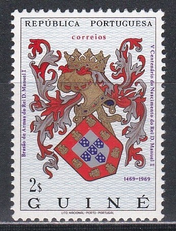 Guineea Portugheza 1969 - A 500-a aniversare a nașterii regelui Manuel I (Vopseaua strapunsa pe verso), MNH
