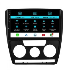 Navigatie Android Dedicata Skoda Octavia 2 (2004 - 2013), 10Inch, 2Gb Ram, 64Gb Stocare, Carplay